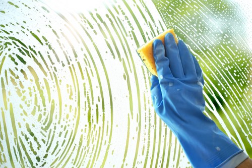 Trained technician assessing carpet cleaning requirements