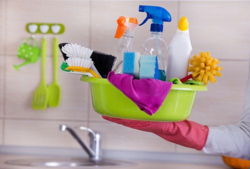 Office cleaner maintaining a professional workspace in Earlscourt