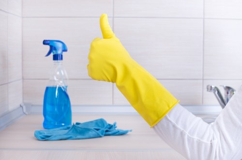 Kitchen and bathroom detail cleaning during a deep clean in Earlscourt