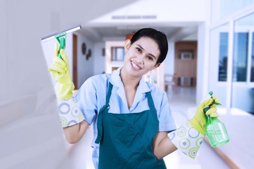 Local move out cleaning team working in Earlscourt living room